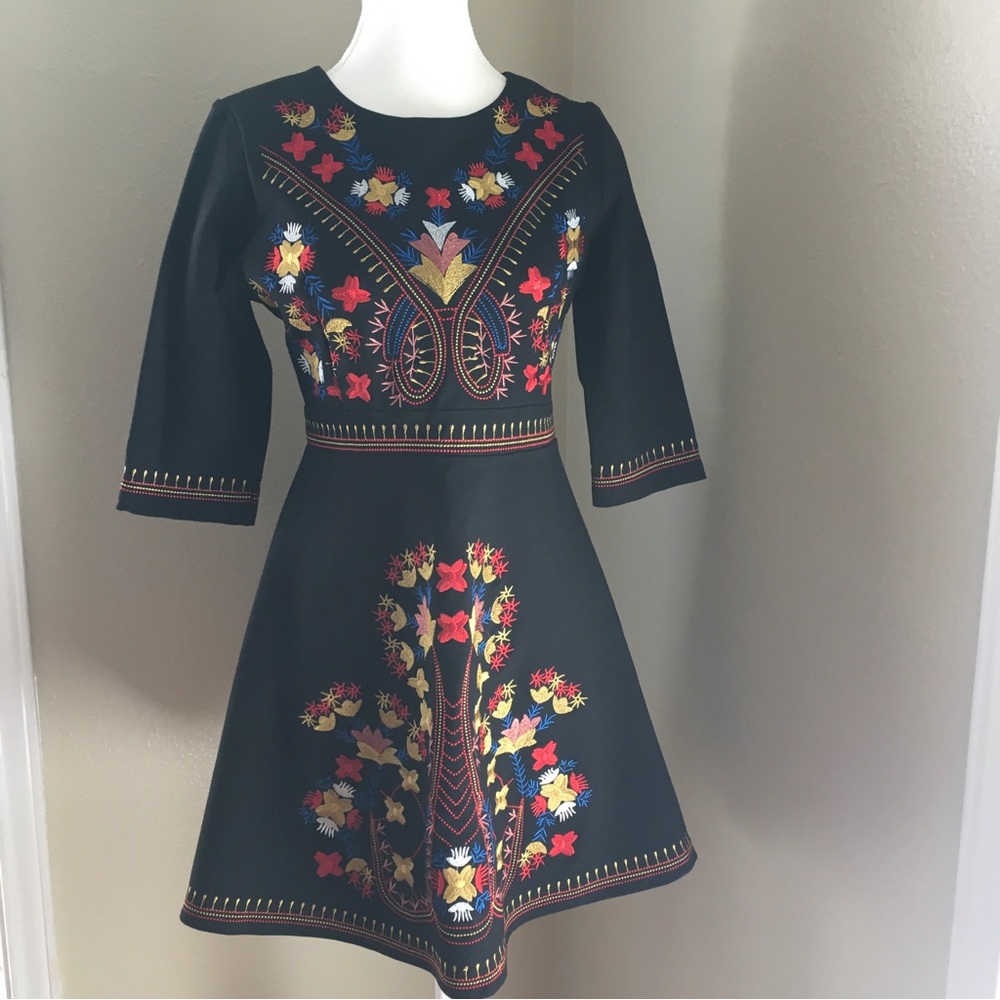 Kai Meng Black Knit Medium Dress.